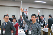 ○×ゲームで盛り上がりました!